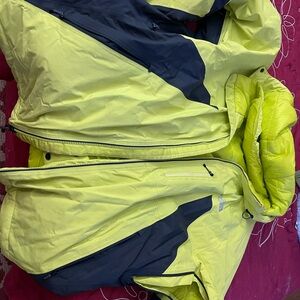 The North Face Waterproof Yellow and Black Ski Jacket